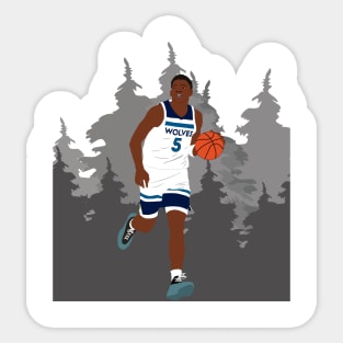 Basketball player Anthony Edwards in action Sticker